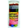 Royal Brush Royal Brush Flat Synthetic Golden Taklon Hair Polymer Handle Classroom Value Brush; Set 144 1440162